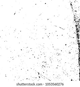 Old grunge background of black and white. Dark monochrome texture. Vector pattern of cracks, mud, chips, scuffs