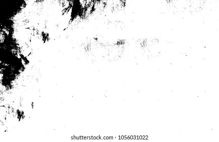 Old grunge background of black and white. Dark monochrome texture. Vector pattern of cracks, mud, chips, scuffs