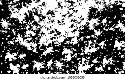 Old grunge background of black and white. Dark monochrome texture. Vector pattern of cracks, mud, chips, scuffs