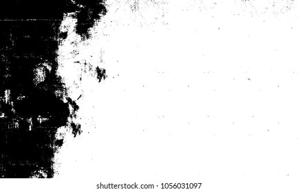 Old grunge background of black and white. Dark monochrome texture. Vector pattern of cracks, mud, chips, scuffs