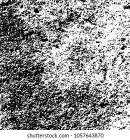 Old grunge background of black and white. Dark monochrome texture. Vector pattern of cracks, mud, chips, scuffs