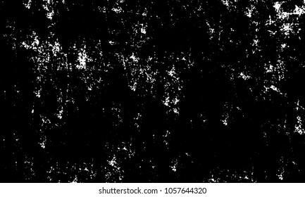 Old grunge background of black and white. Dark monochrome texture. Vector pattern of cracks, mud, chips, scuffs