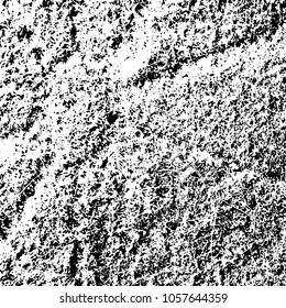 Old grunge background of black and white. Dark monochrome texture. Vector pattern of cracks, mud, chips, scuffs