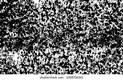 Old grunge background of black and white. Dark monochrome texture. Vector pattern of cracks, mud, chips, scuffs
