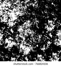 Old grunge background black and white vector. The texture of the ink spots