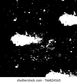 Old grunge background black and white vector. The texture of the ink spots