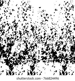 Old grunge background black and white vector. The texture of the ink spots