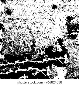Old grunge background black and white vector. The texture of the ink spots