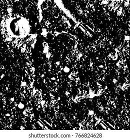 Old grunge background black and white vector. The texture of the ink spots