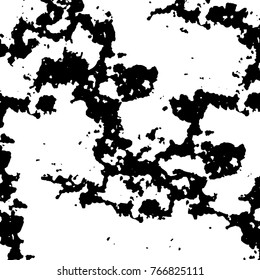 Old grunge background black and white vector. The texture of the ink spots