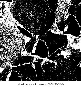 Old grunge background black and white vector. The texture of the ink spots