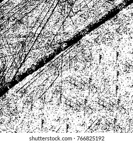 Old grunge background black and white vector. The texture of the ink spots