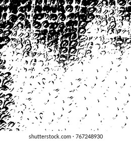 Old grunge background black and white vector. The texture of the ink spots