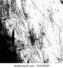 Old grunge background black and white vector. The texture of the ink spots