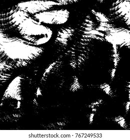 Old grunge background black and white vector. The texture of the ink spots