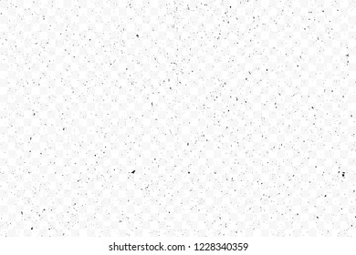 Old grunge black texture. Dark weathered overlay pattern sample on transparent background. Screen background. Vector.