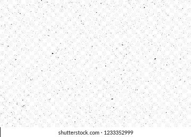 Old grunge black texture. Dark weathered overlay pattern sample on transparent background. Screen background. Vector.