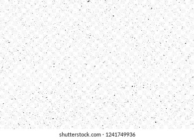 Old grunge black texture. Dark weathered overlay pattern sample on transparent background. Screen background. Vector.