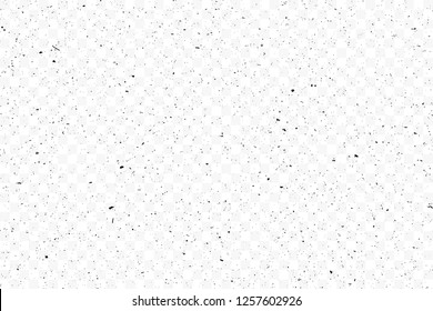 Old Grunge Black Texture. Dark Weathered Overlay Pattern Sample On Transparent Background. Screen Background. Vector.