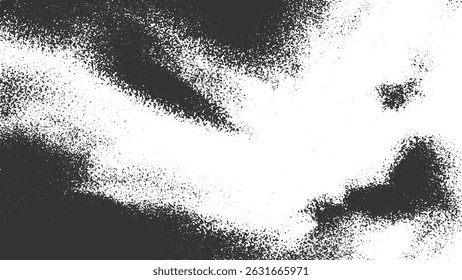old grunge black texture with dark weathered overlay pattern and dust on transparent background vector