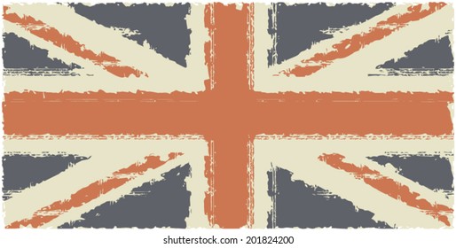 Old grunge British flag