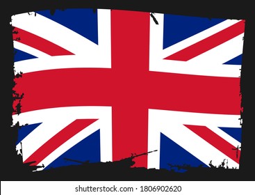 Old grunge British flag background.