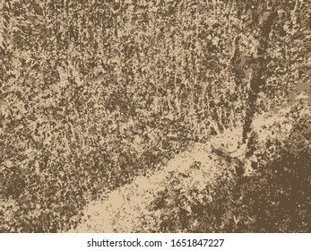Old grunge cement wall texture brown tone color for background.Vector illustration.