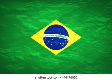 An old grunge flag of Brazil state vector art