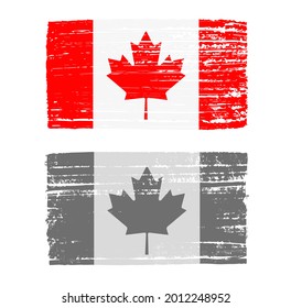 Alte Grunge Flagge von Kanada.
