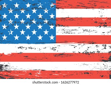 Old grunge flag of usa