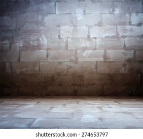 old grunge interior, vector
