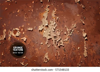 Old grunge metal texture. Vector illustration.