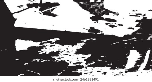 OLD GRUNGE NEWS PAPER BACKGROUND, BLACK AND WHITE GRUNGY PAPER TEXTURE, VINTAGE NEWSPRINT DESIGN, SCRATCHED POSTER TEMPLATE, DARK RETRO PAPERS BACKDROP