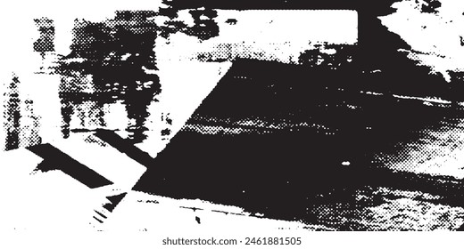 OLD GRUNGE NEWS PAPER BACKGROUND, BLACK AND WHITE GRUNGY PAPER TEXTURE, VINTAGE NEWSPRINT DESIGN, SCRATCHED POSTER TEMPLATE, DARK RETRO PAPERS BACKDROP