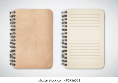 Old Grunge Notebook Vector