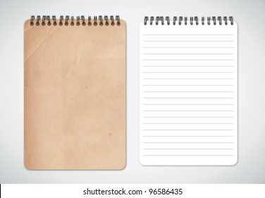 Old Grunge Notebook Vector