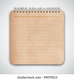 Old Grunge Notebook Vector