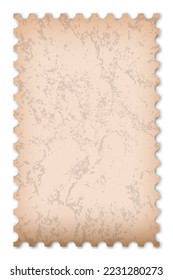 Alte grunge Briefmarke. Briefmarkenvorlage reinigen. Briefmarkengrenze. Schieben Sie die Briefmarke mit Schatten hoch. Vektorgrafik