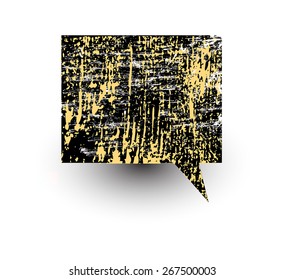 Old Grunge Rough Think Bubble