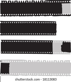 old grunge Straight films. Vector illustration