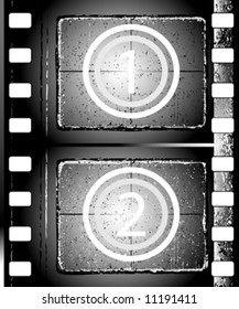 old grunge textured film strip