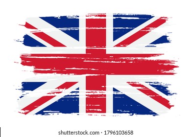 Old grunge United Kingdom flag.