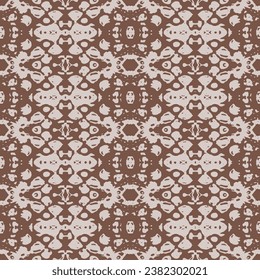 Old grunge unreadable vintage newspaper paper texture square seamless pattern.  Design for wallpaper, wrapping paper, background, fabric. 