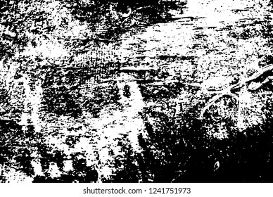 Vector Urbano Antiguo Grunge Textura Negra Y Blanca, Ejemplo De Patrón De Peligro De Superposición Metálico Oscuro, Fondo Escrachado Resumen
