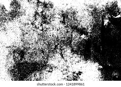 Old Grunge Urban Vector Black And White Texture, Dark Weathered Overlay Distress Pattern Sample, Abstract Scratched Background