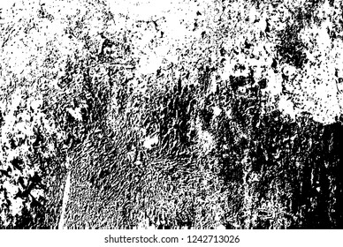 Old Grunge Urban Vector Black And White Texture, Dark Weathered Overlay Distress Pattern Sample, Abstract Scratched Background


