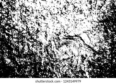 Vector Urbano Antiguo Grunge Textura Negra Y Blanca, Ejemplo De Patrón De Peligro De Superposición Metálico Oscuro, Fondo Escrachado Resumen