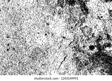 Old Grunge Urban Vector Black And White Texture, Dark Weathered Overlay Distress Pattern Sample, Abstract Scratched Background