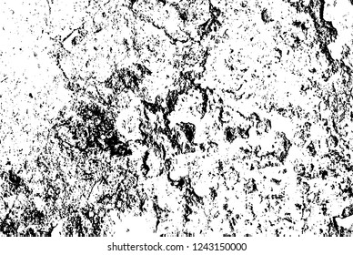 Old Grunge Urban Vector Black And White Texture, Dark Weathered Overlay Distress Pattern Sample, Abstract Scratched Background