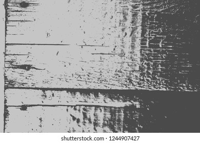 Vector Urbano Antiguo Grunge Textura Negra Y Blanca, Ejemplo De Patrón De Peligro De Superposición Metálico Oscuro, Fondo Escrachado Resumen